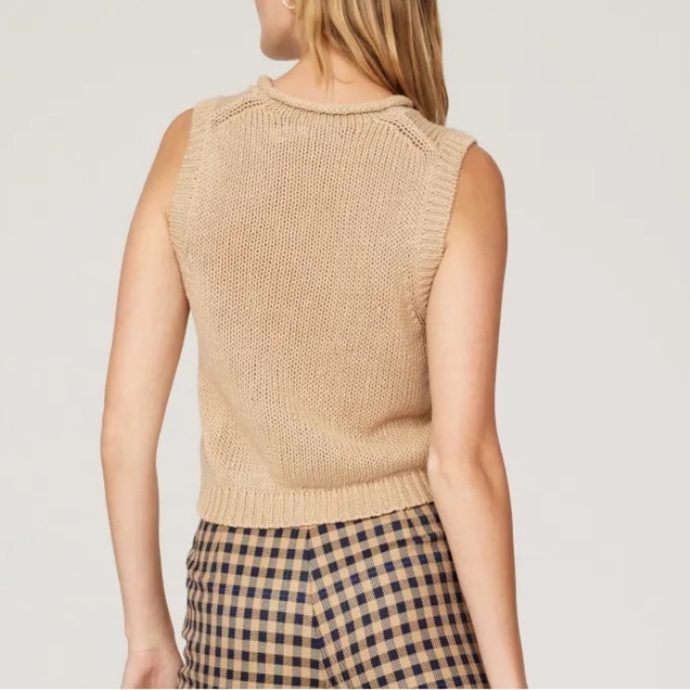 Polo Ralph Lauren Sleeveless Linen Knit Vest Top - Picture 4 of 7
